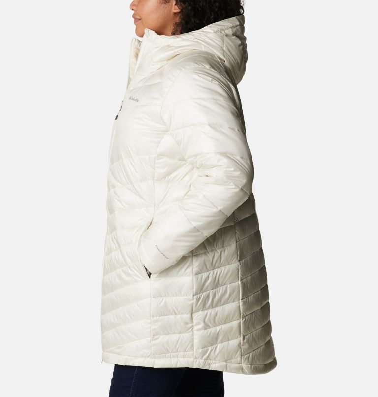 Women's Columbia Joy Peak Omni-Heat Infinity Mid Hooded Insulated Jackets Cream | Plus Size CA-ACLA1